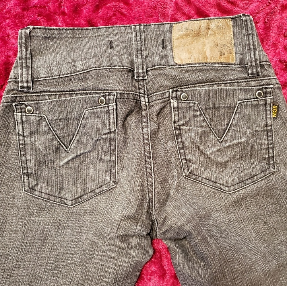MAGGIORE BLACK/ GRAY FADED SKINNY JEANS - Picture 5 of 8